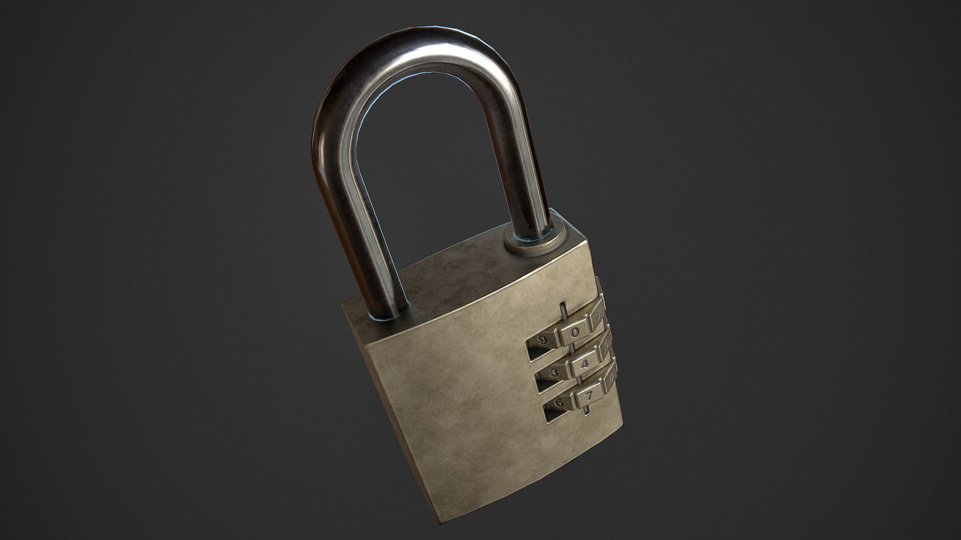 Code Lock Low-poly 3D model_3