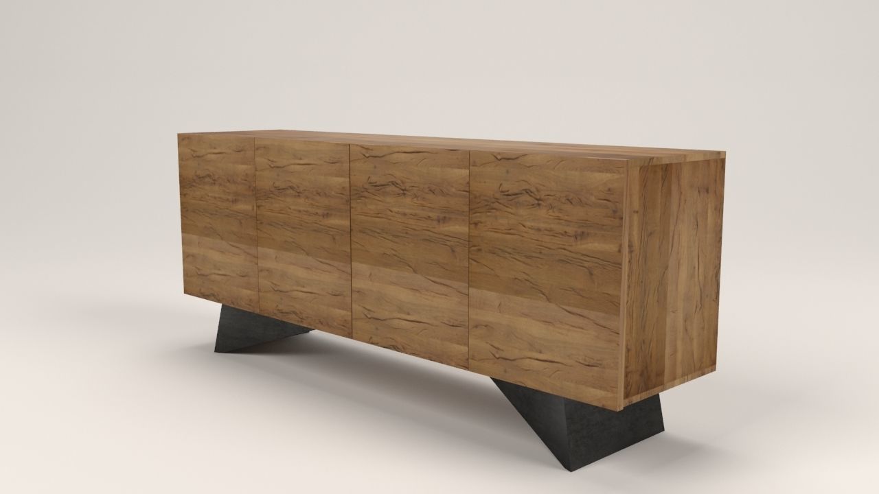Niramit sideboard Low-poly 3D model_1