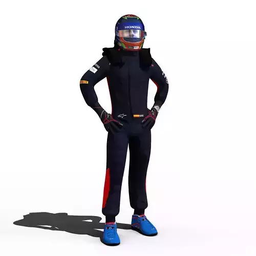 Brendon Hartley 2018 Low-poly 3D model