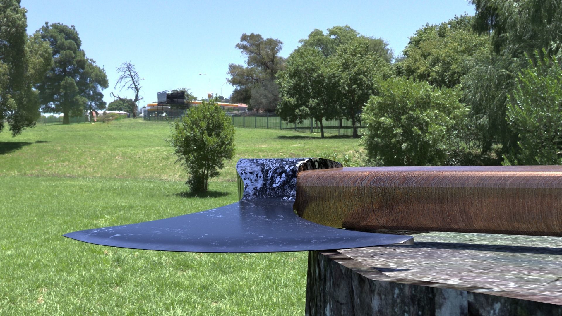 ORTAS AXE NO 15 LONG HANDLE HEAVY GAME READY AXE 3D model_3