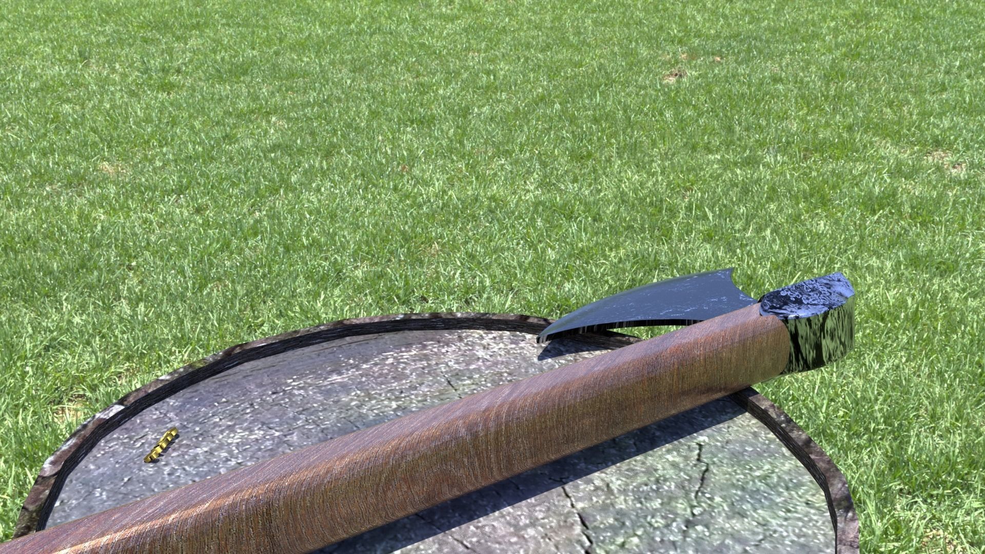 ORTAS AXE NO 15 LONG HANDLE HEAVY GAME READY AXE 3D model_14