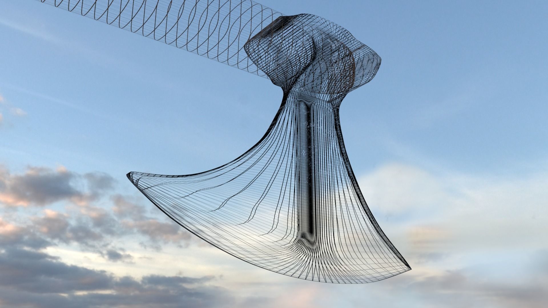 ORTAS AXE NO 15 LONG HANDLE HEAVY GAME READY AXE 3D model_16