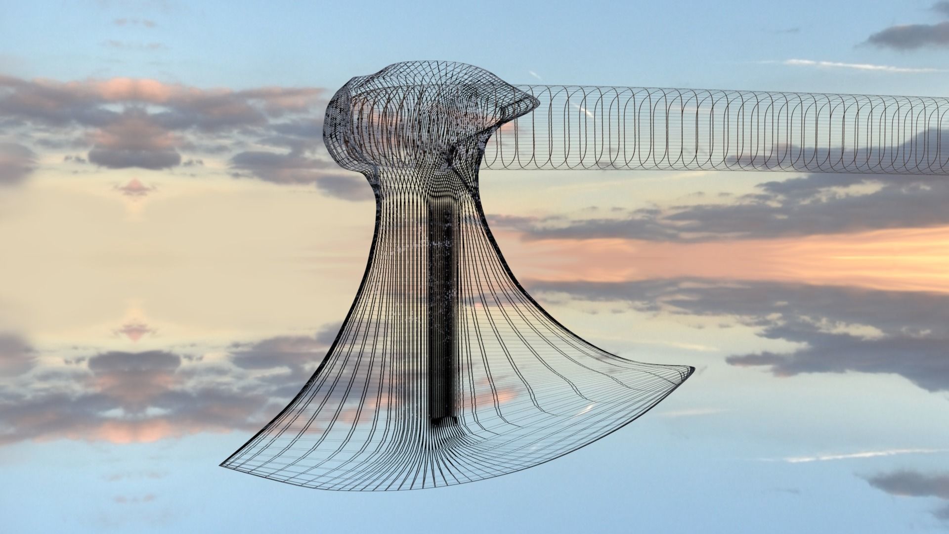 ORTAS AXE NO 15 LONG HANDLE HEAVY GAME READY AXE 3D model_18