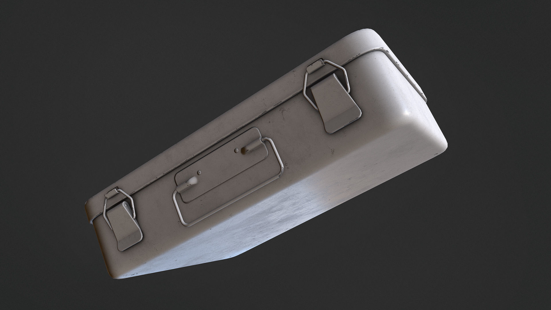 First Aid Kit Metal Box Low-poly 3D model_4
