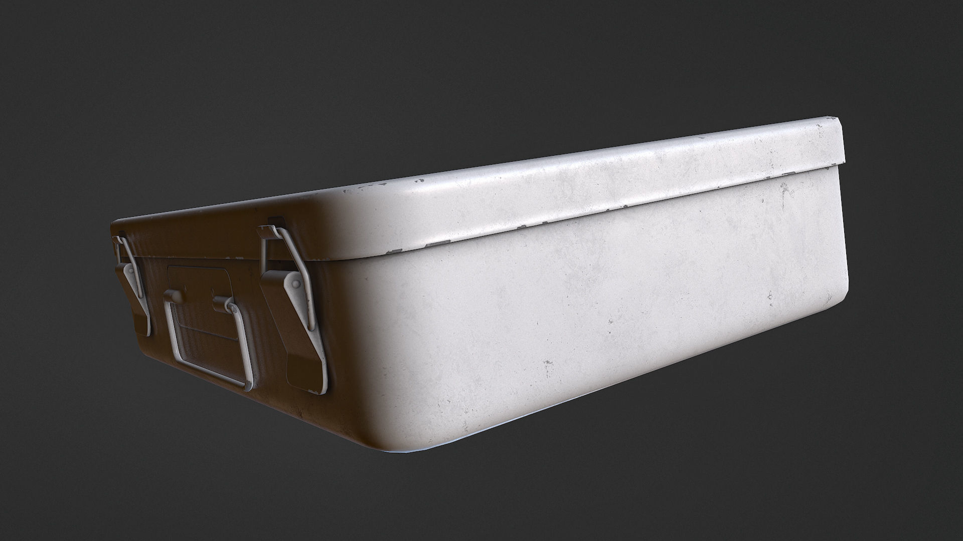 First Aid Kit Metal Box Low-poly 3D model_5