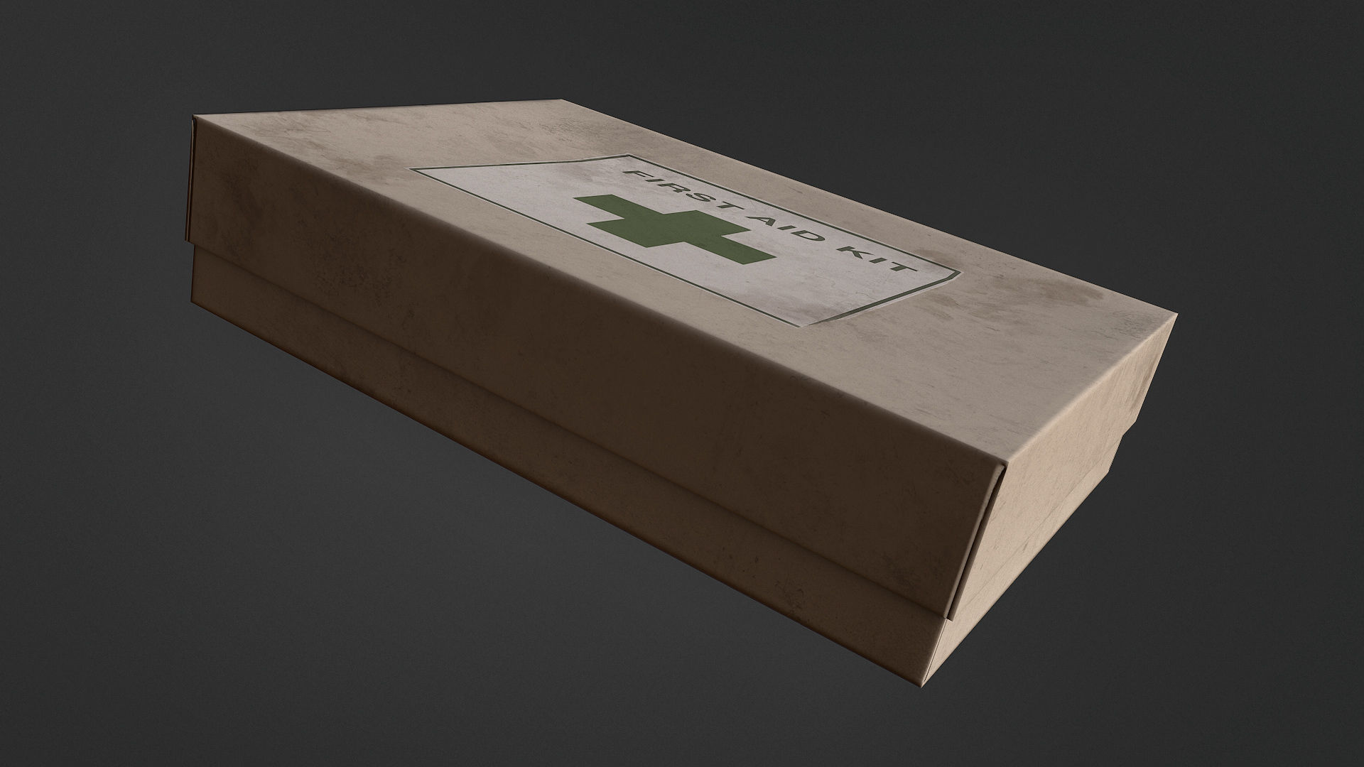 First Aid Kit Box Low-poly 3D model_2