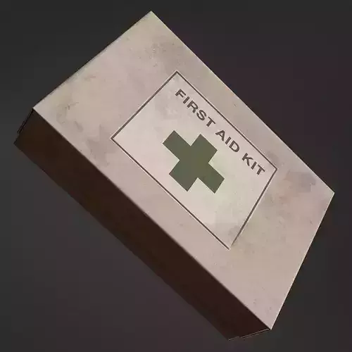 First Aid Kit Box Low-poly 3D model
