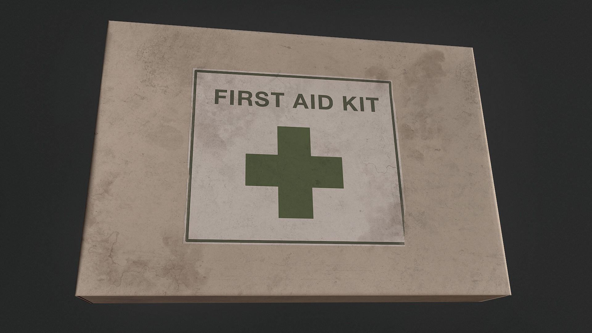 First Aid Kit Box Low-poly 3D model_3