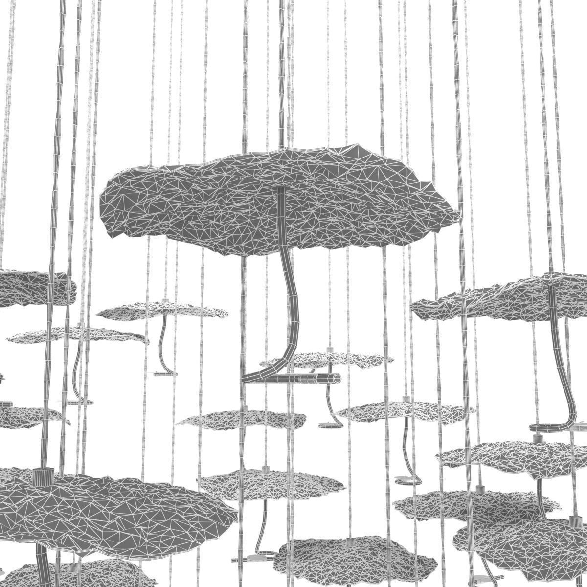 Catellani and smith gold moon chandelier  3D model_8