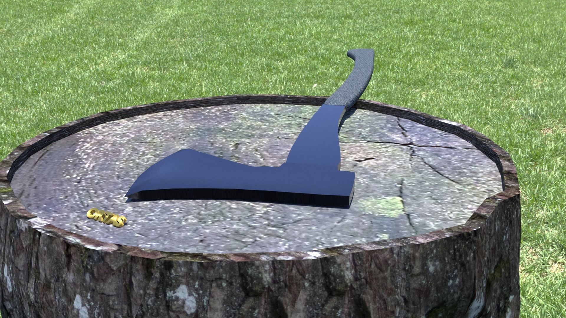 ORTAS AXE NO 16 TACTICAL AXE WITH FABRIC HANDLE 3D model_8