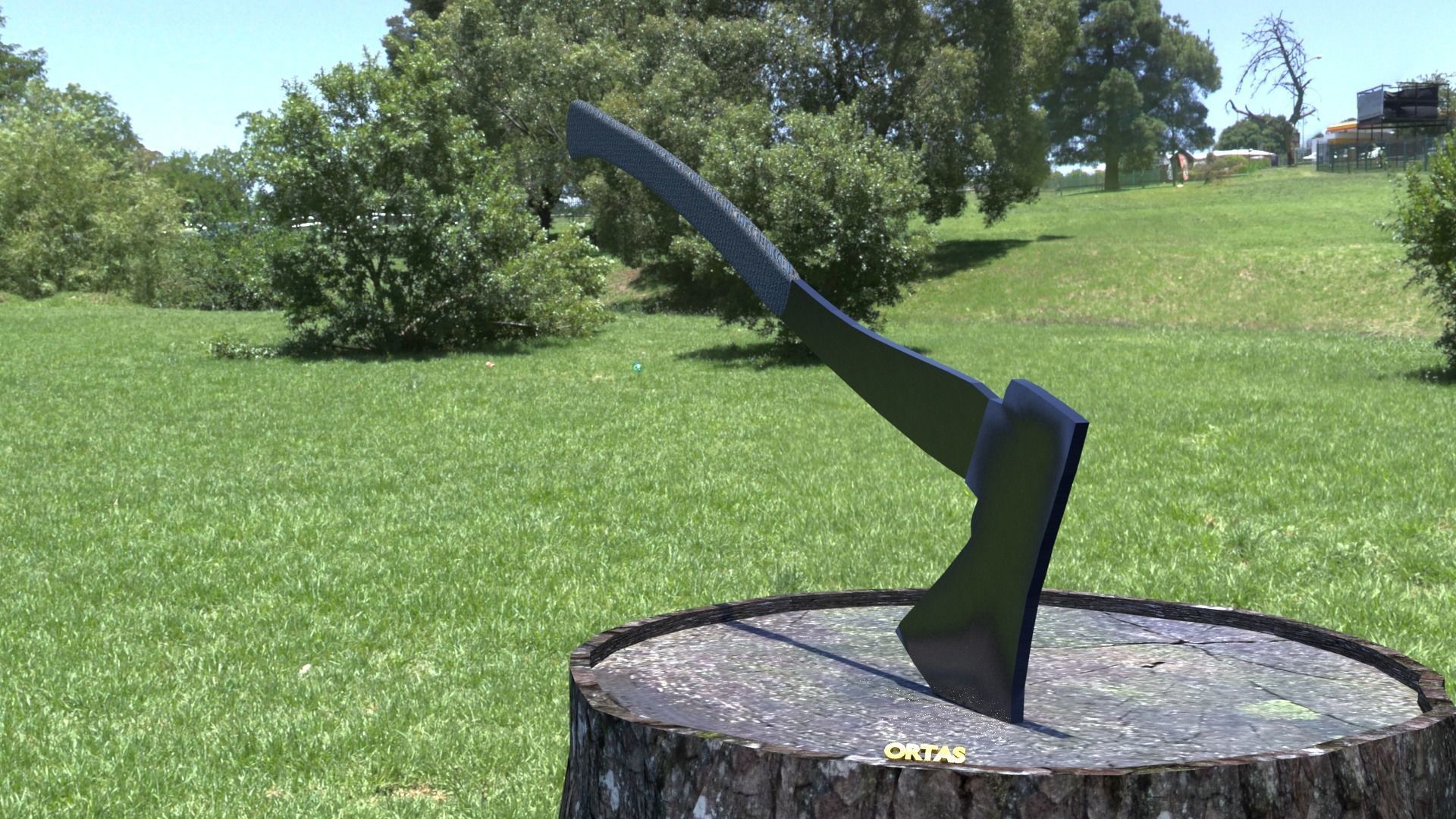 ORTAS AXE NO 16 TACTICAL AXE WITH FABRIC HANDLE 3D model_9