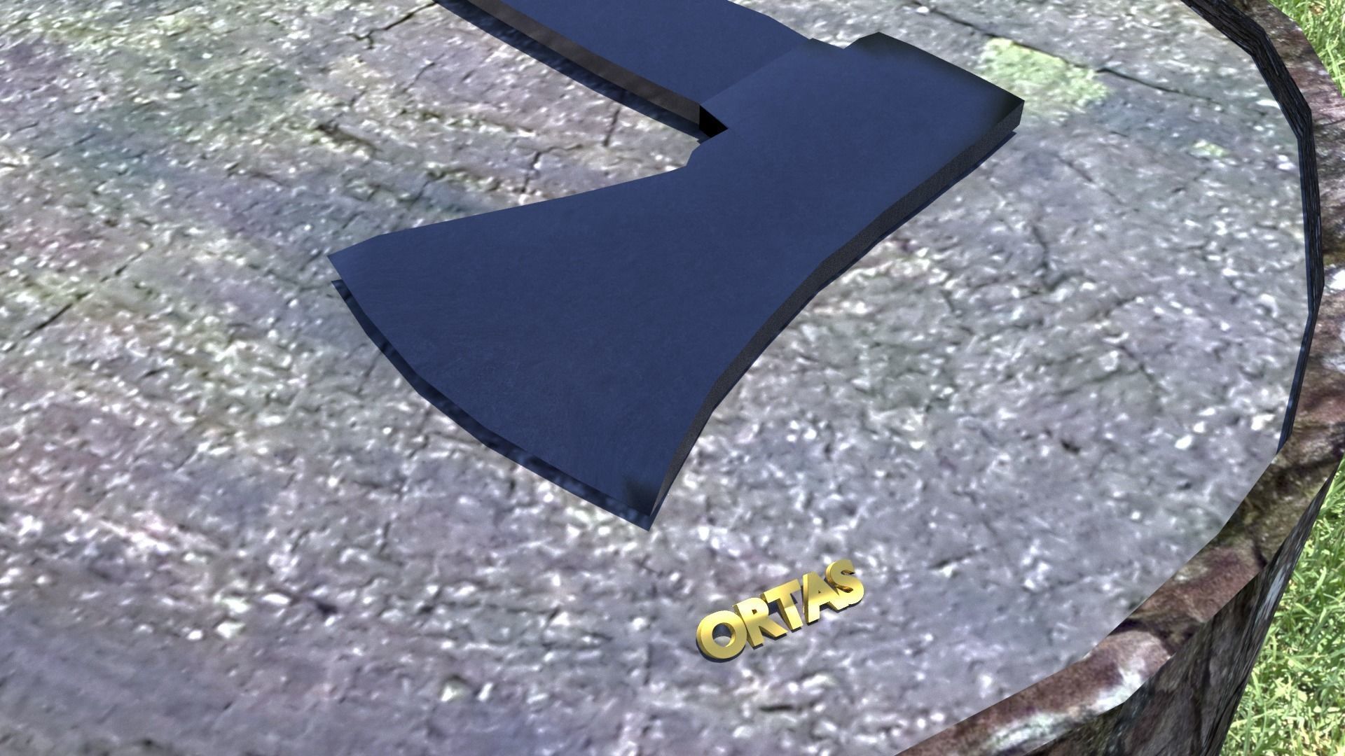 ORTAS AXE NO 16 TACTICAL AXE WITH FABRIC HANDLE 3D model_1