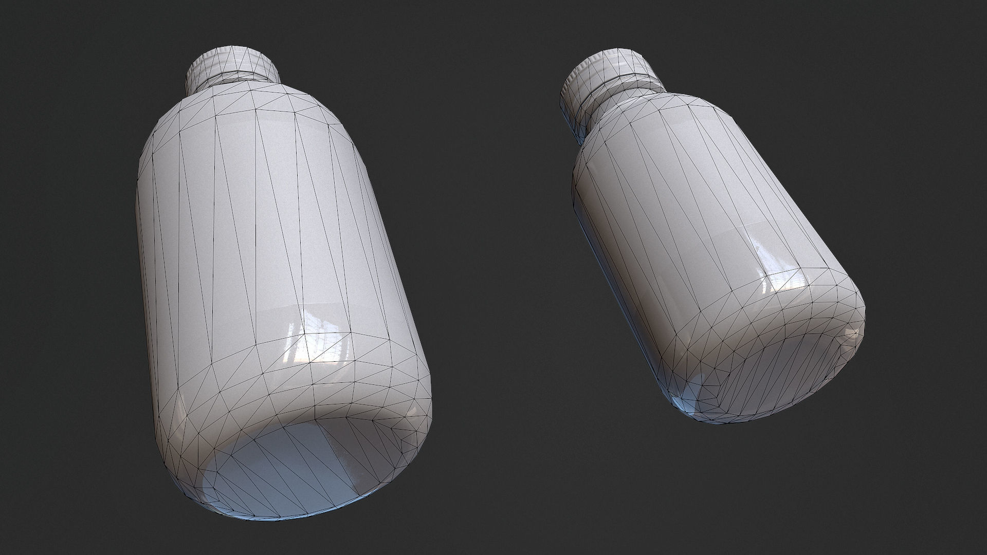 Medicine Glass Bottles Low-poly 3D model_6