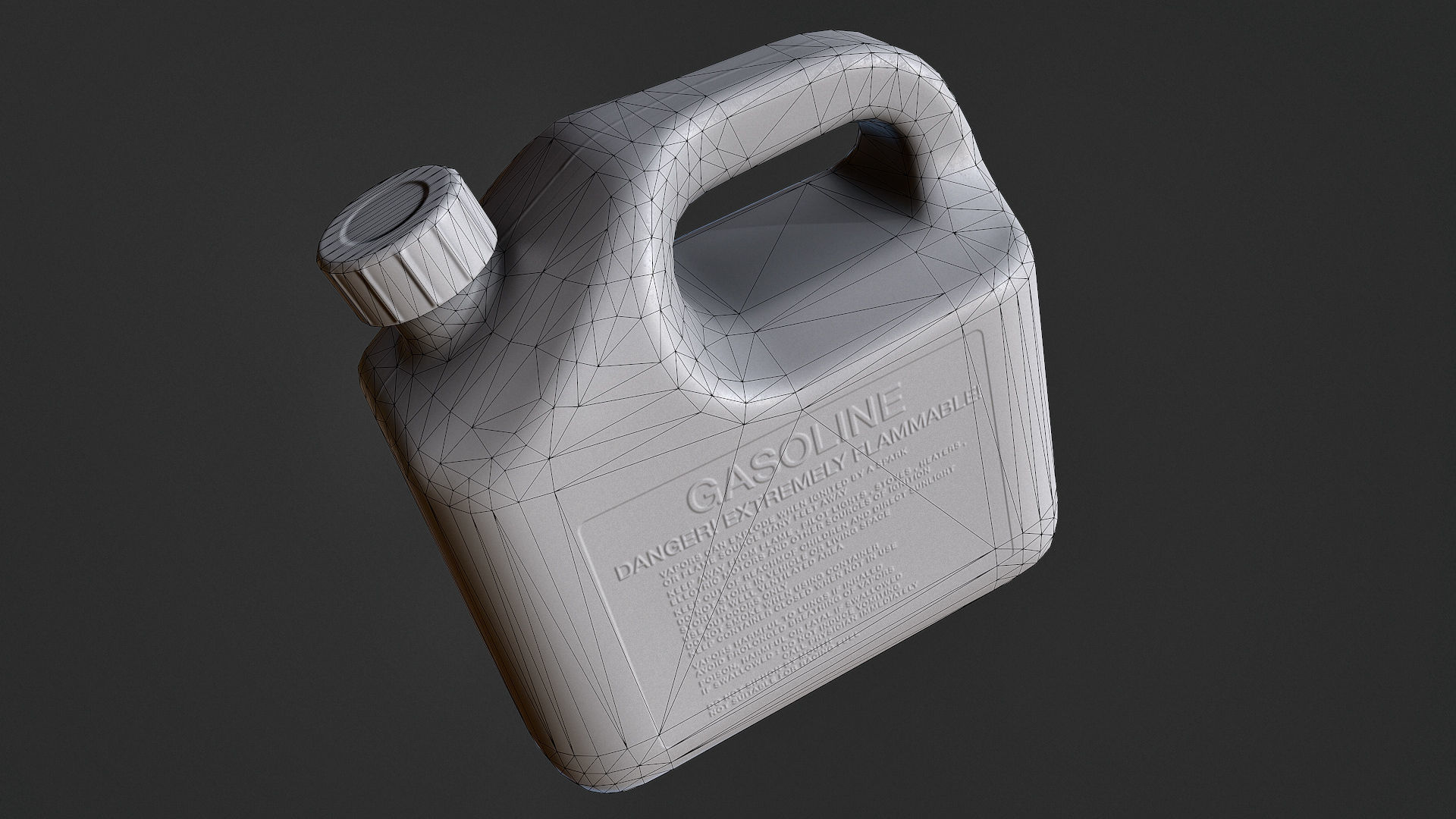 Plastic Jerry Can Low-poly 3D model_2