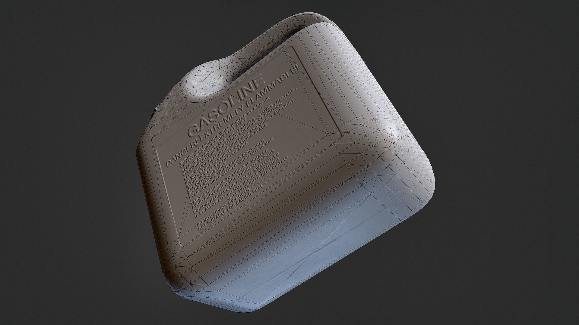 Plastic Jerry Can Low-poly 3D model_9