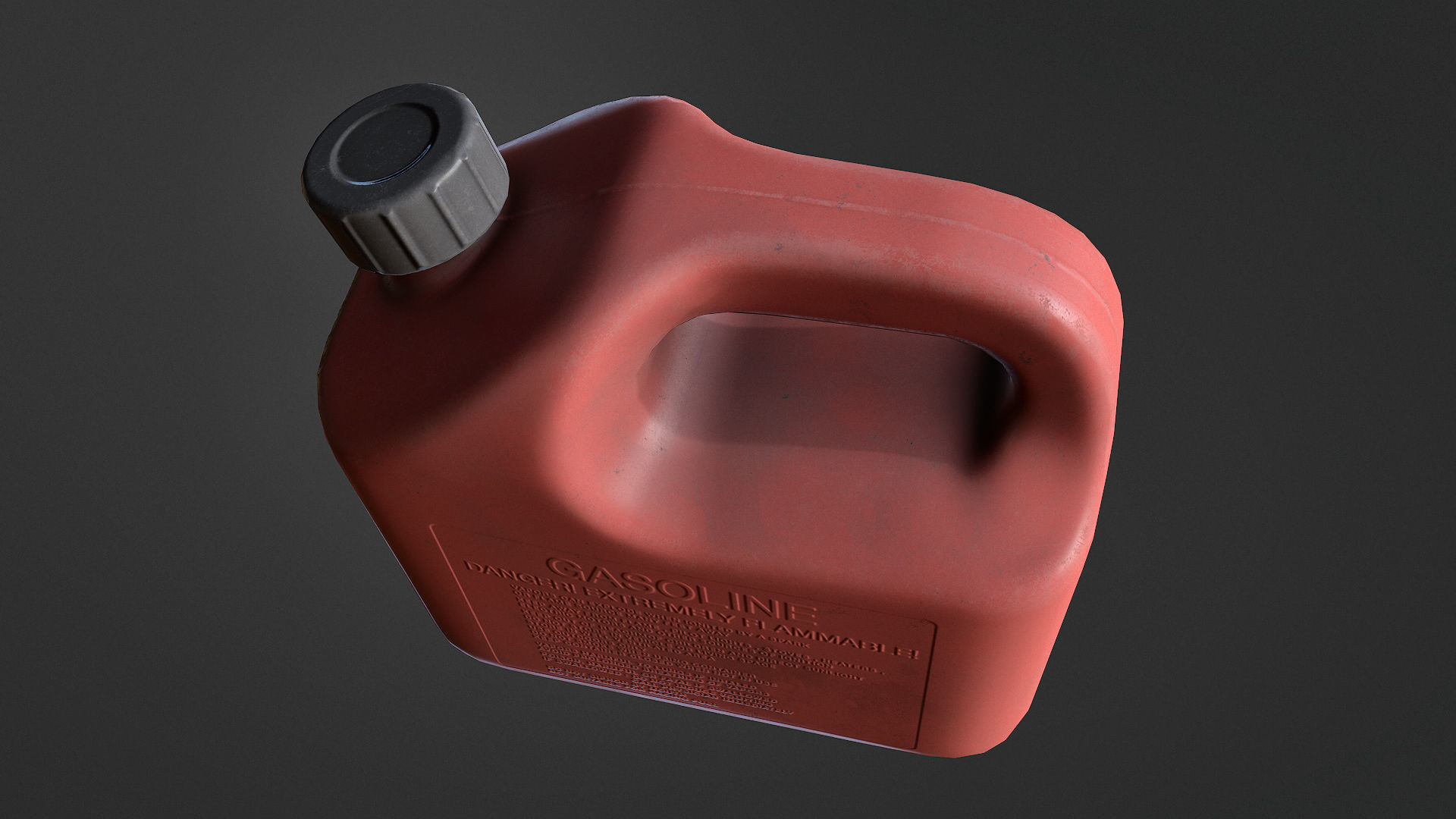 Plastic Jerry Can Low-poly 3D model_7