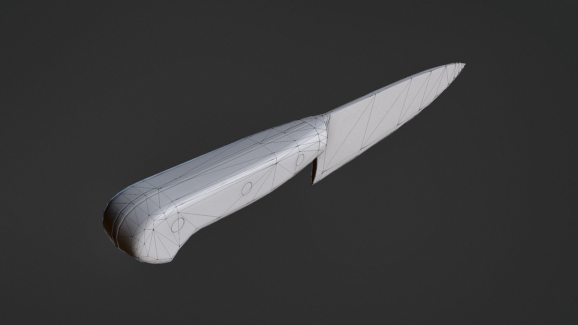 Kitchen Knife Low-poly 3D model_7
