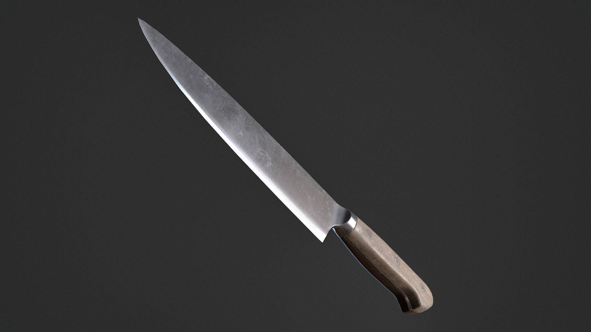 Kitchen Knife Low-poly 3D model_3