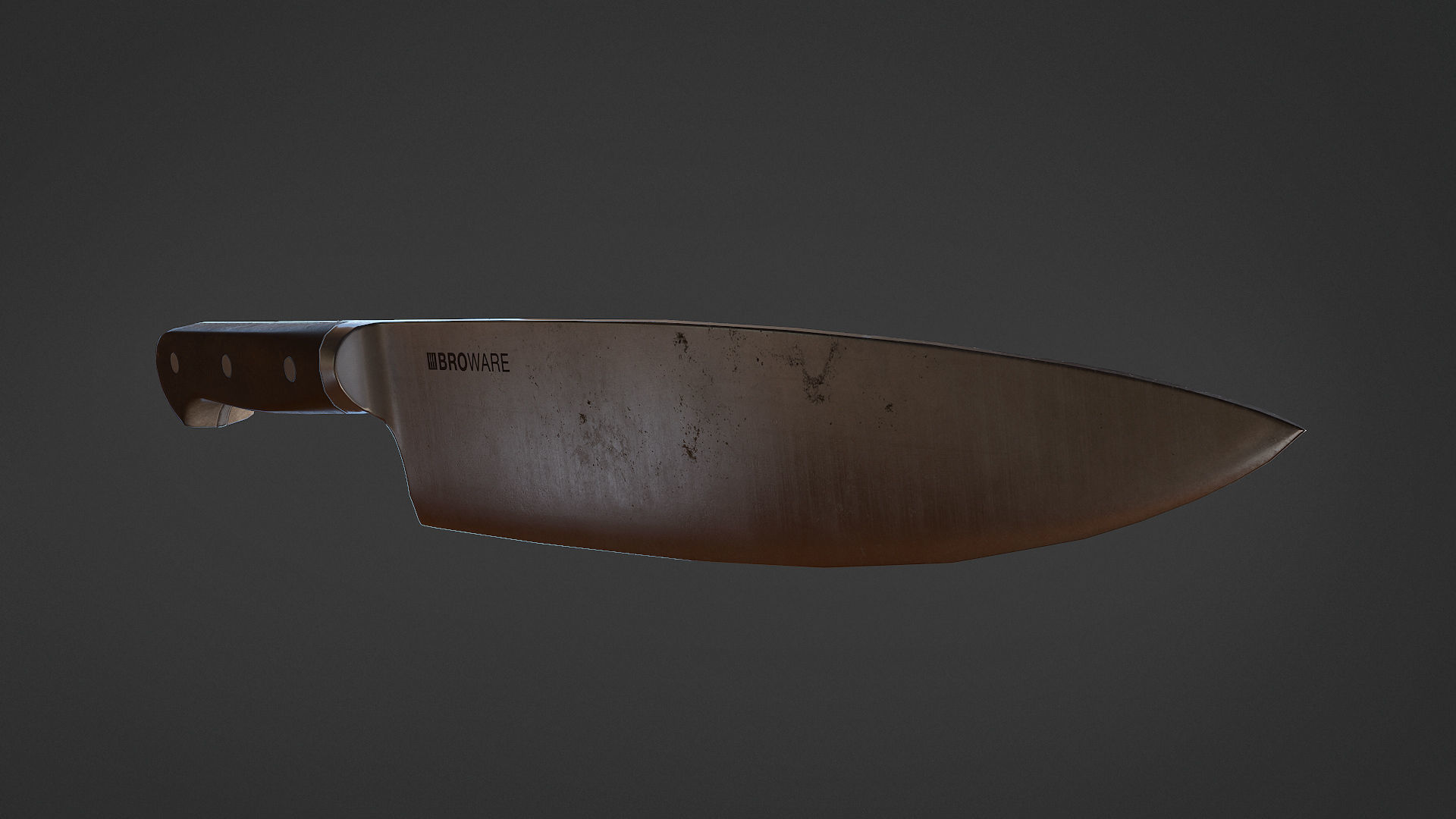 Kitchen Knife Low-poly 3D model_5