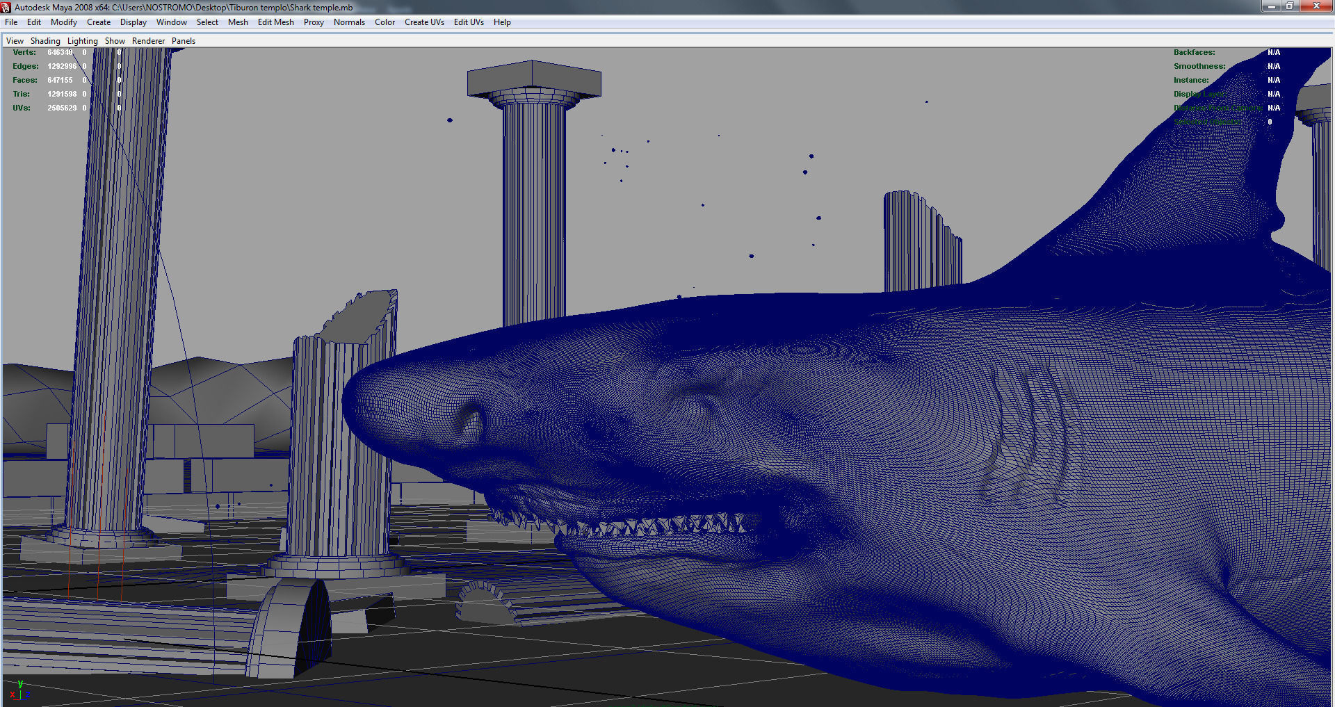 Shark Temple 3D model_6