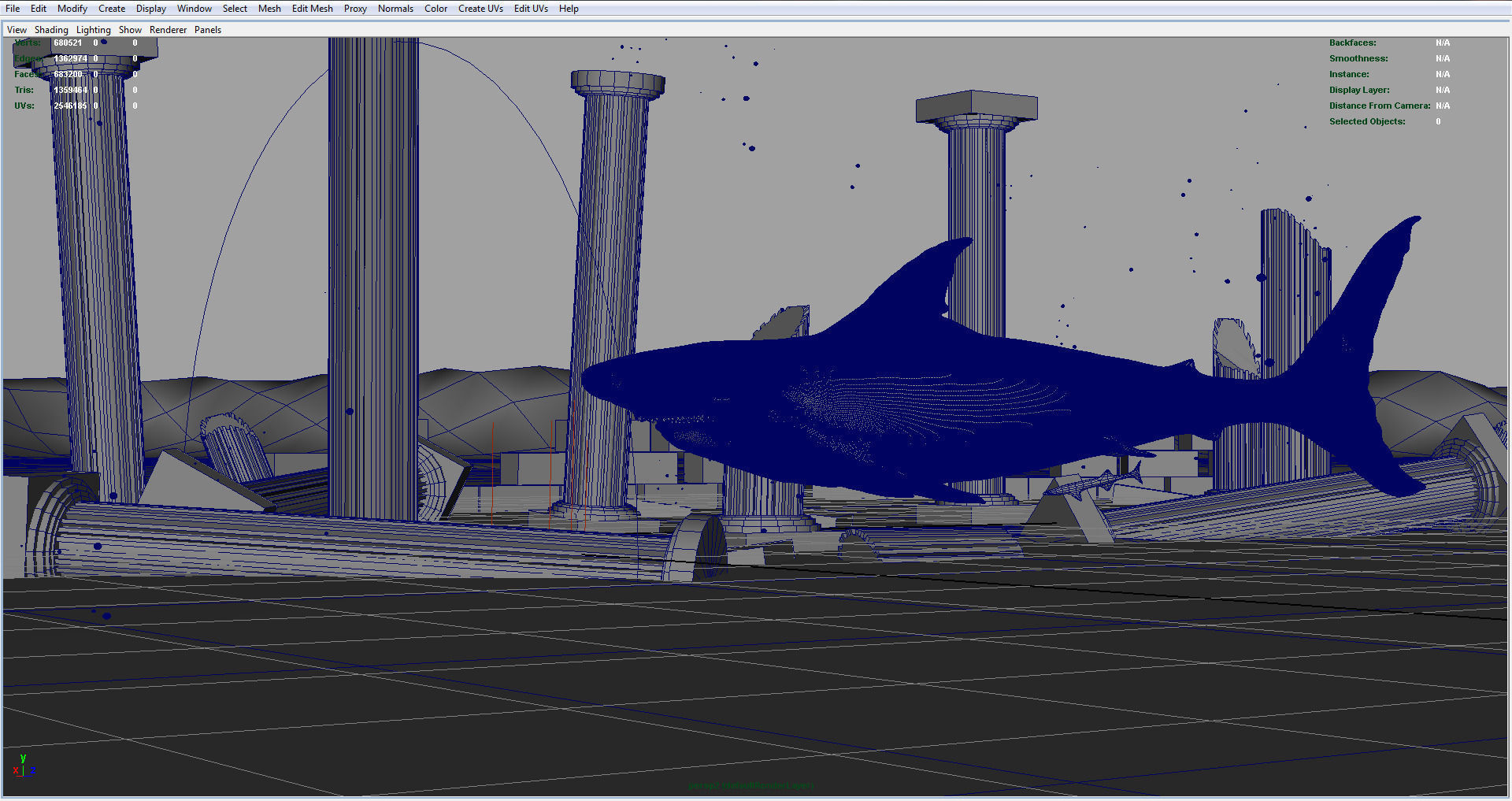 Shark Temple 3D model_1