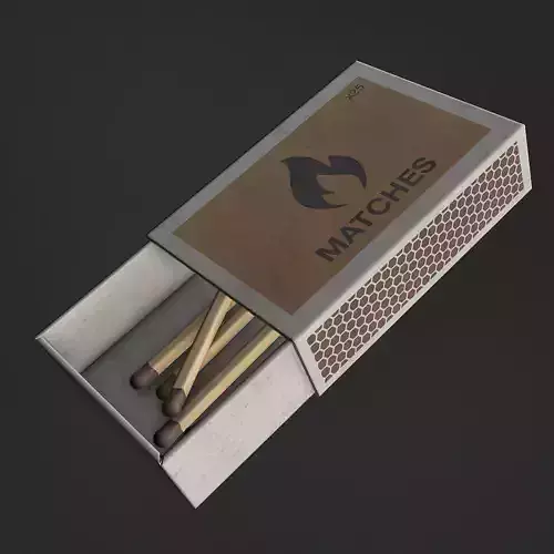 Matches box Low-poly 3D model