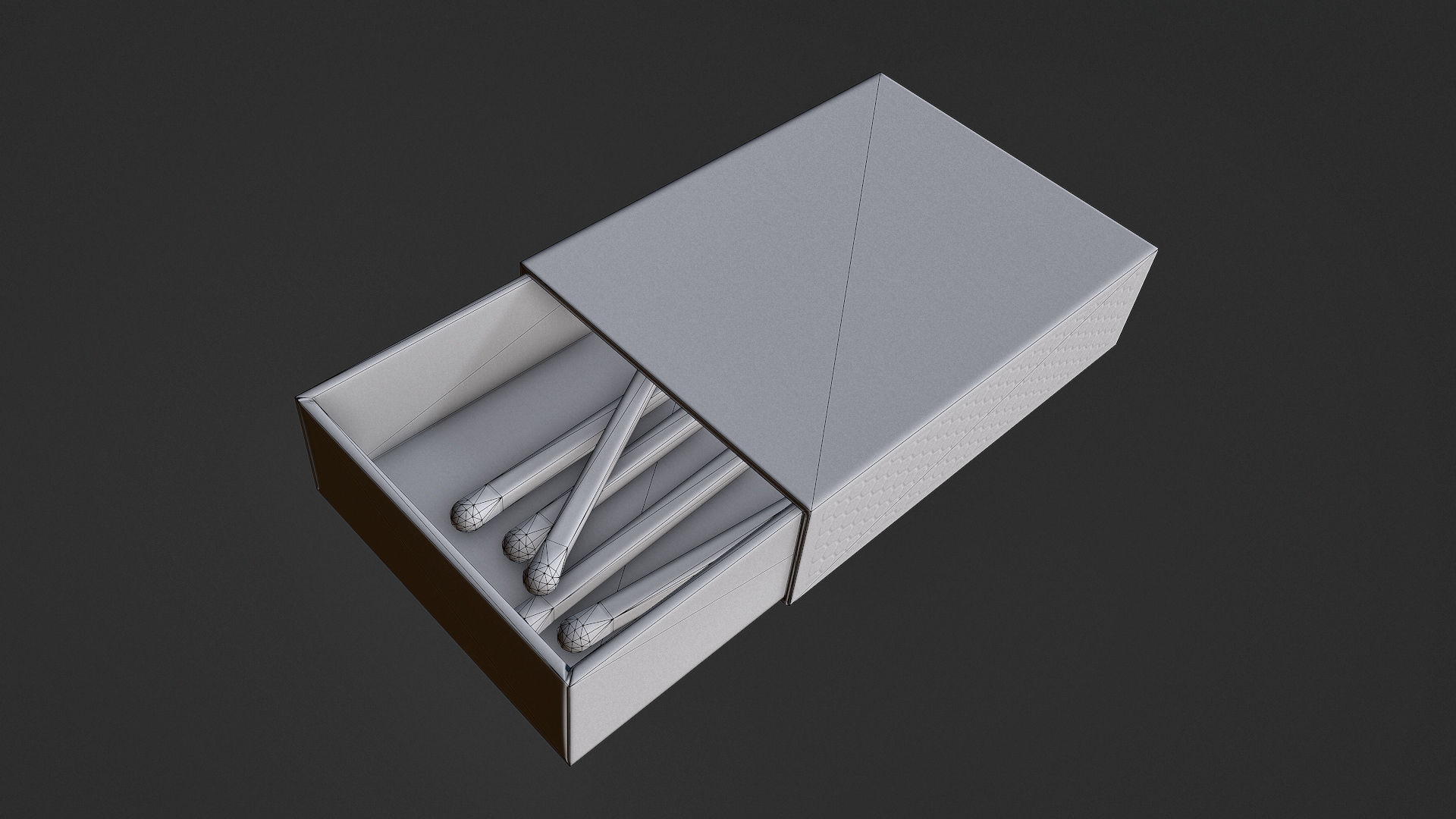Matches box Low-poly 3D model_6