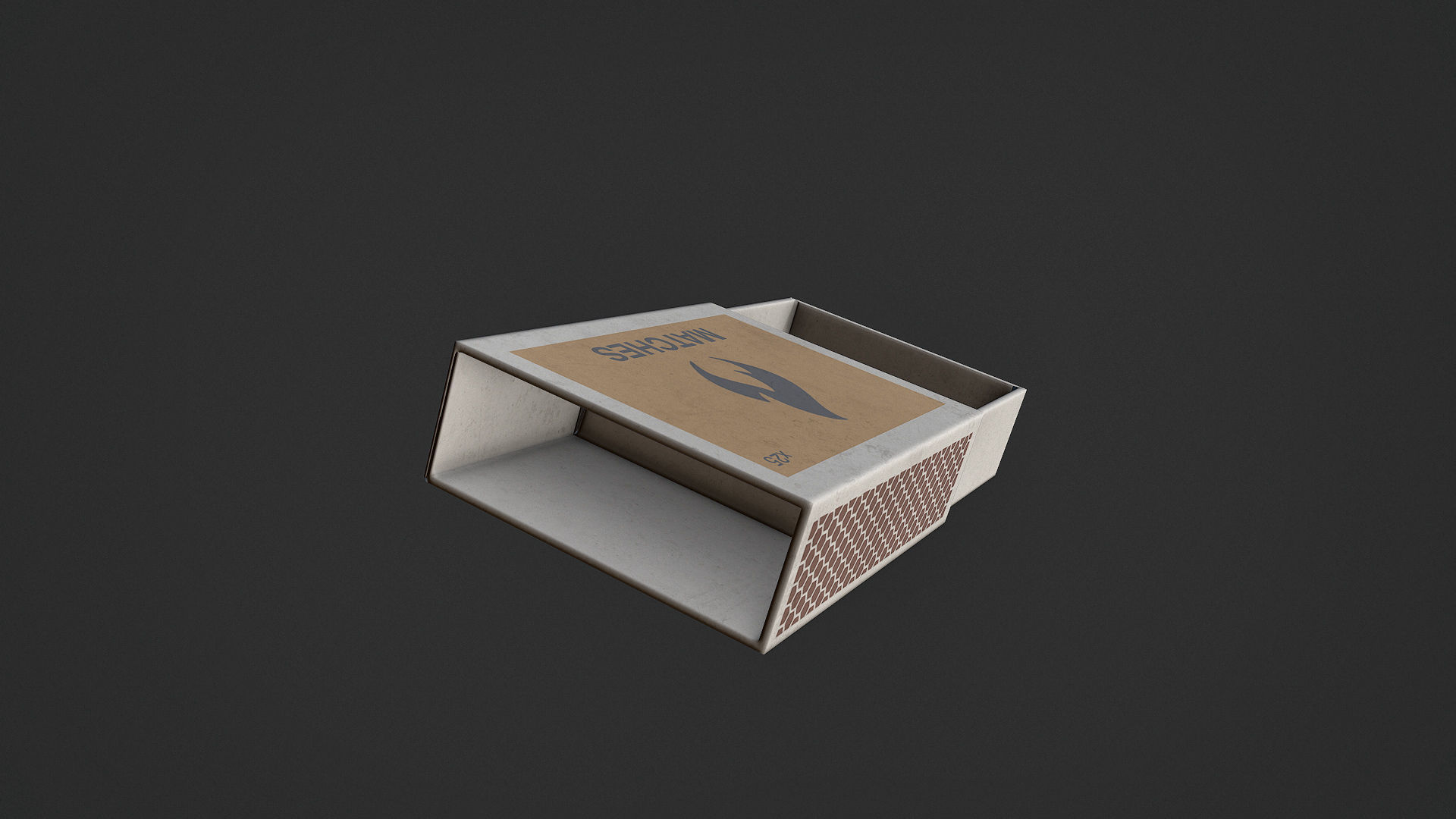 Matches box Low-poly 3D model_3