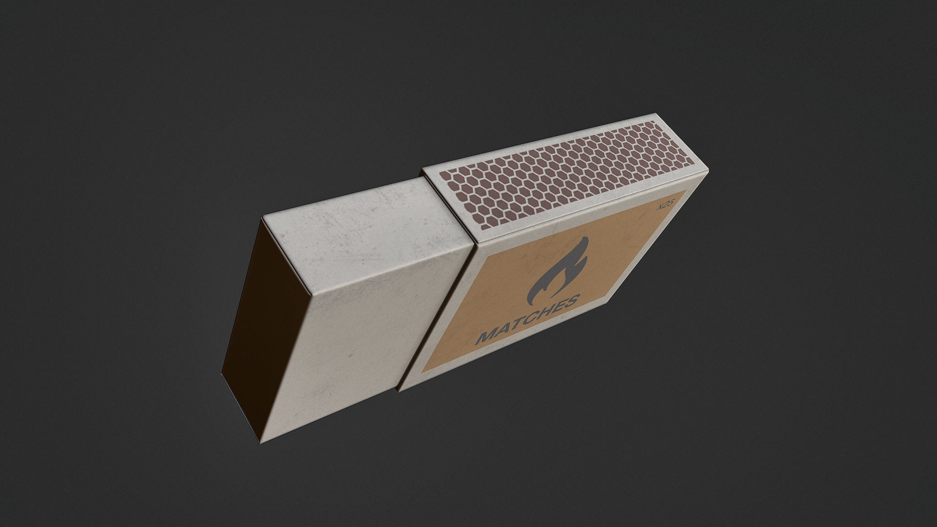 Matches box Low-poly 3D model_5
