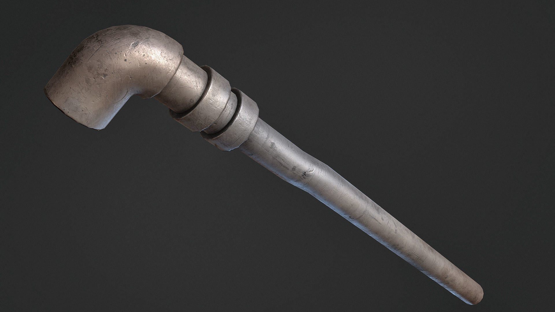 Metal Pipe Low-poly 3D model_3