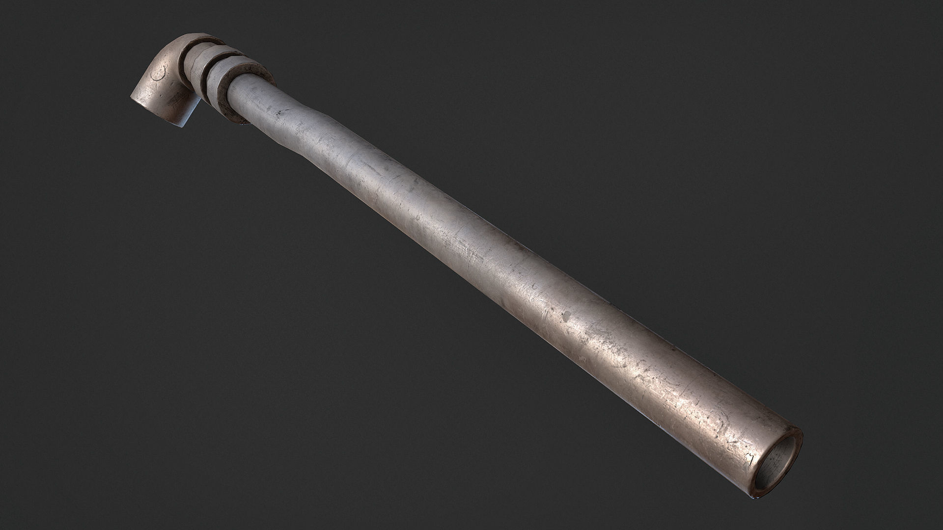Metal Pipe Low-poly 3D model_4