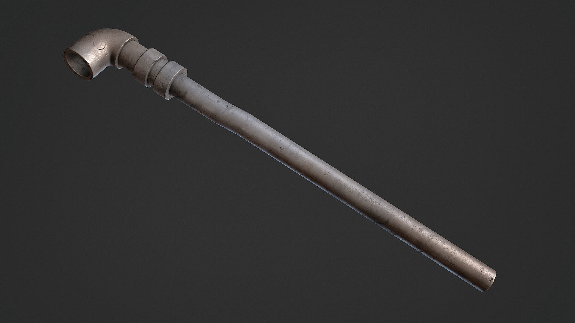 Metal Pipe Low-poly 3D model_2