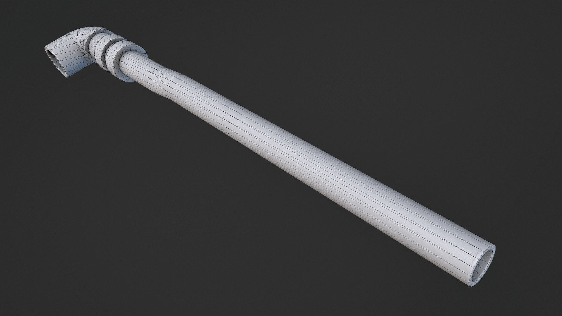 Metal Pipe Low-poly 3D model_7