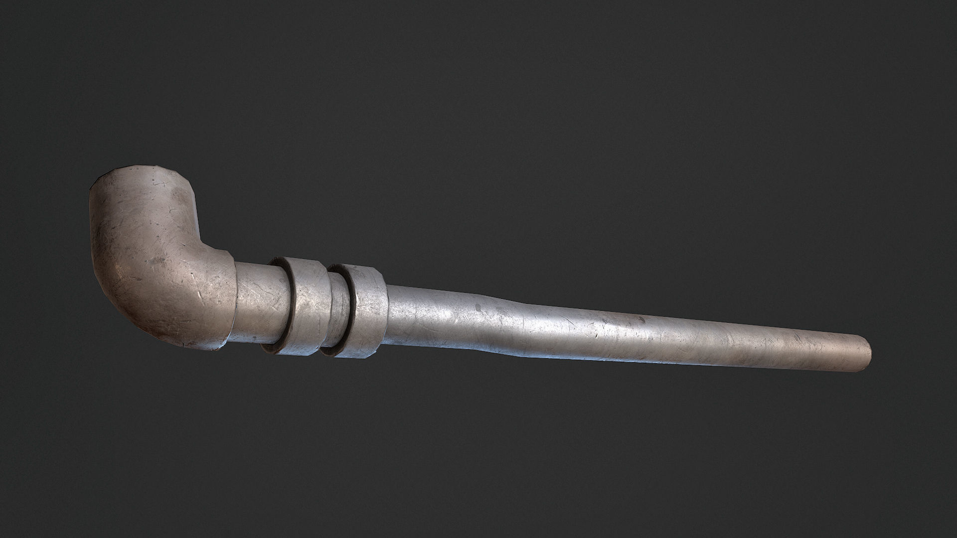 Metal Pipe Low-poly 3D model_5
