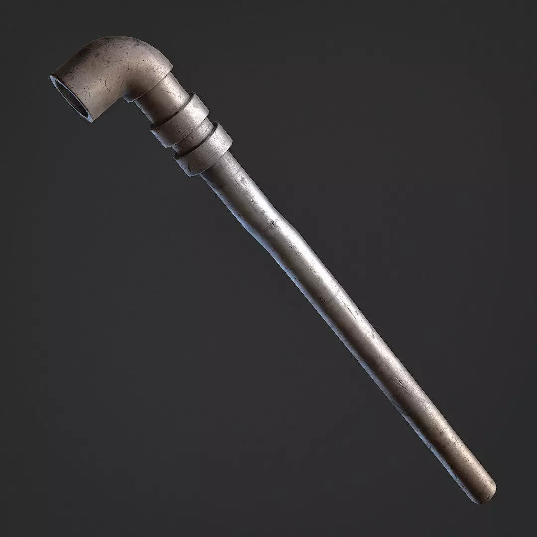 Metal Pipe Low-poly 3D model_0