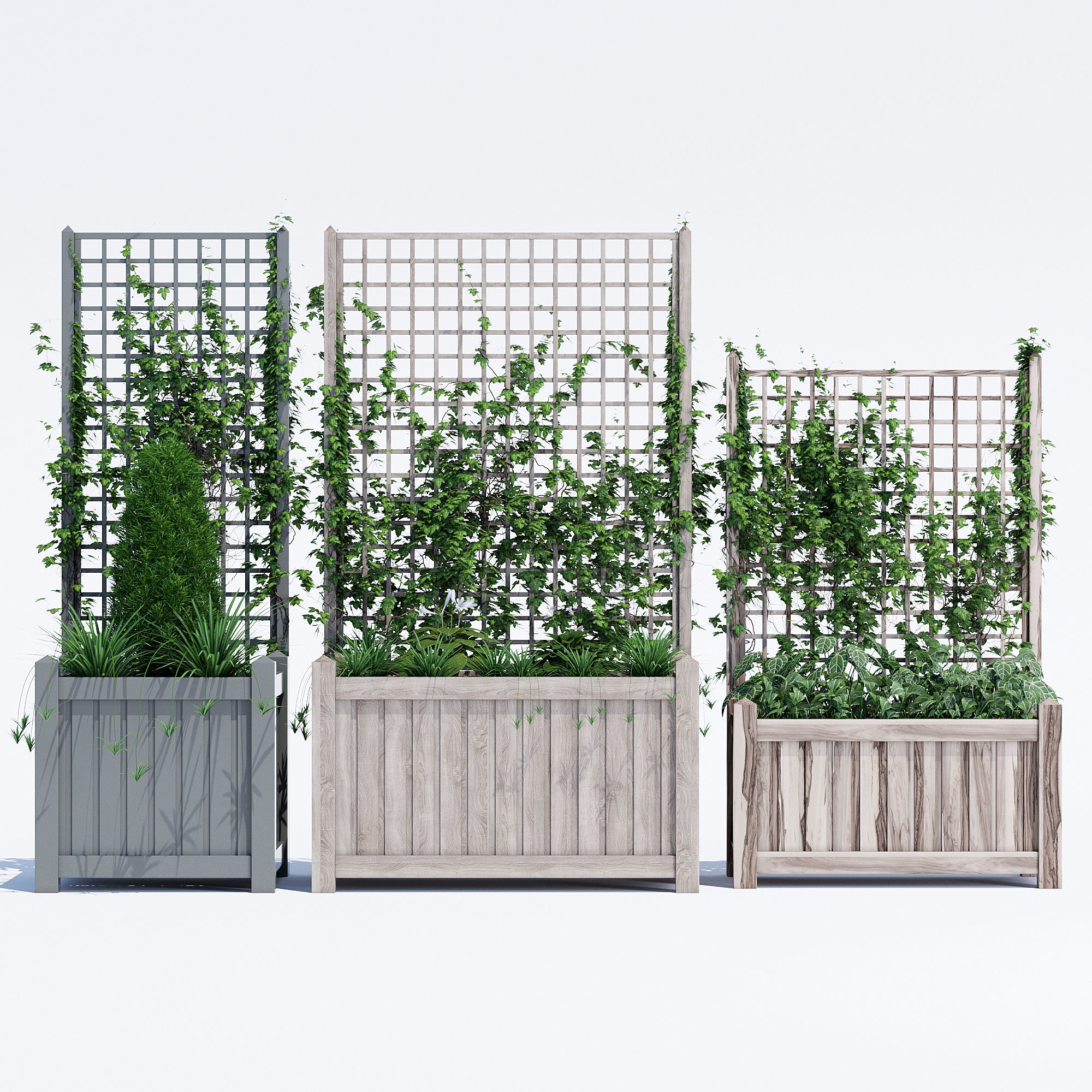 Square trellis 3D model_1