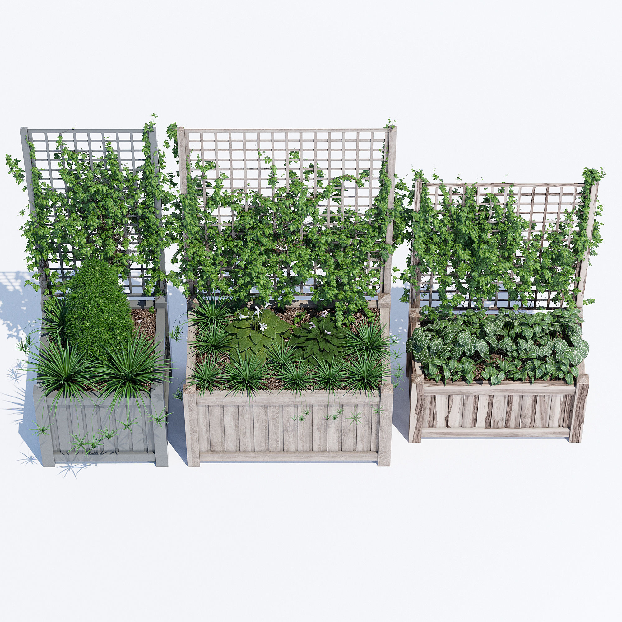 Square trellis 3D model_3