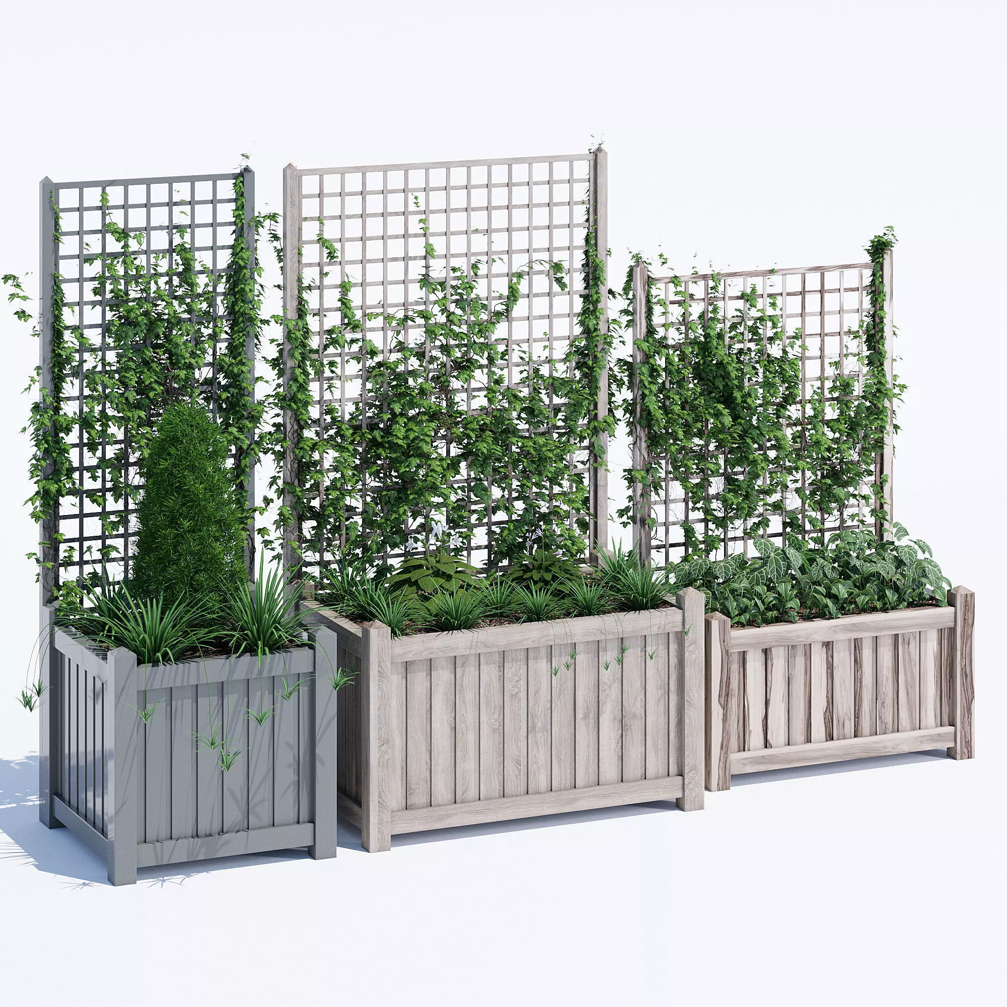 Square trellis 3D model_0