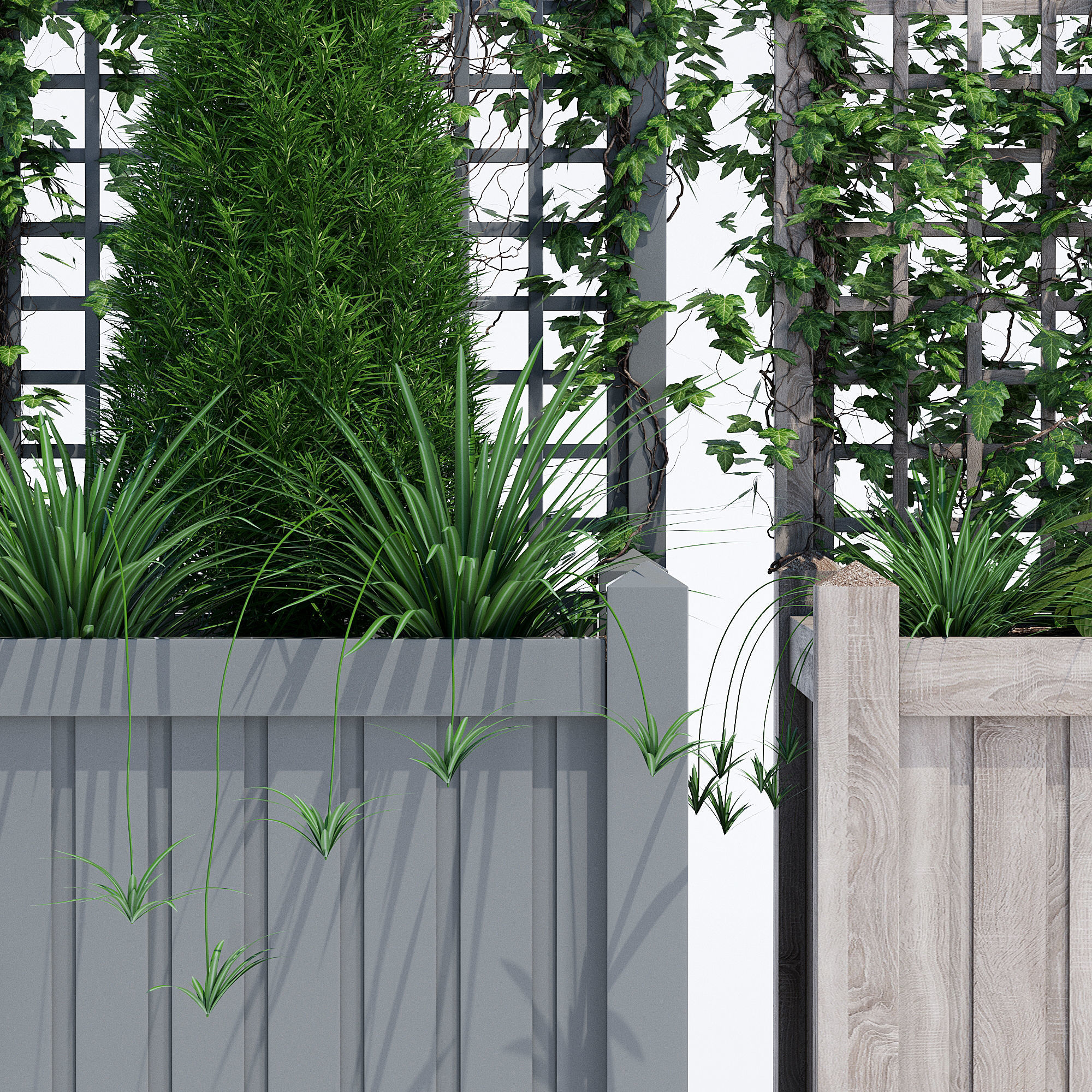 Square trellis 3D model_8