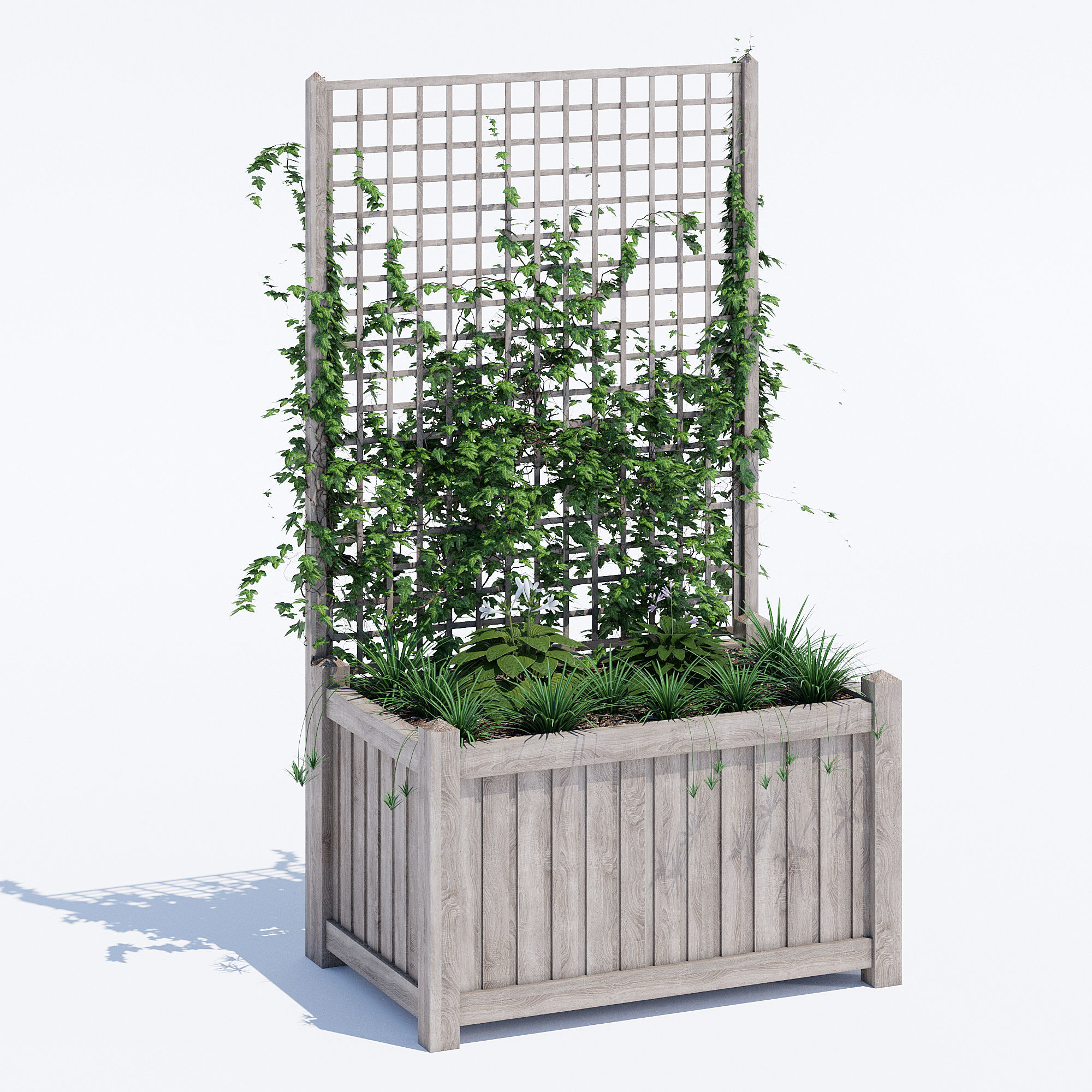 Square trellis 3D model_5
