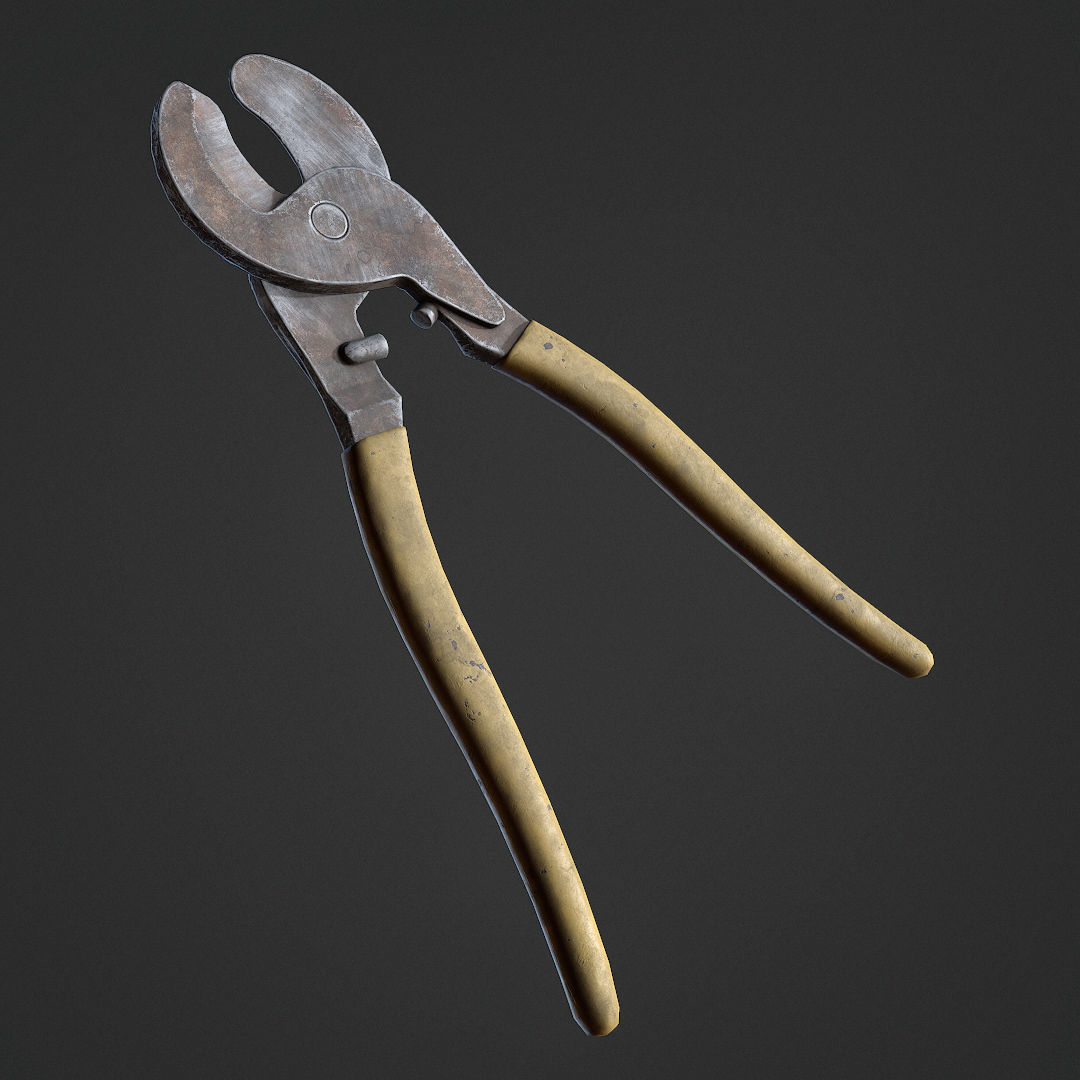 Wire Cutter Low-poly 3D model_2
