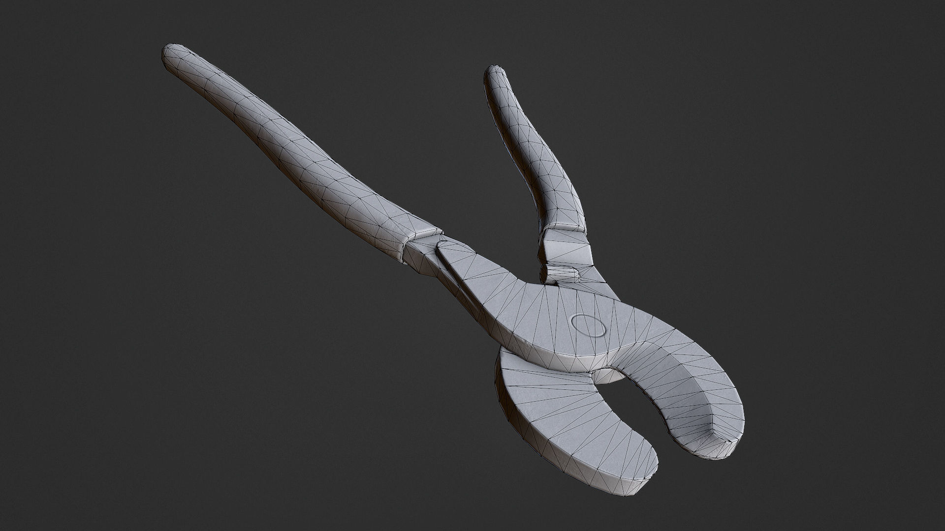 Wire Cutter Low-poly 3D model_8
