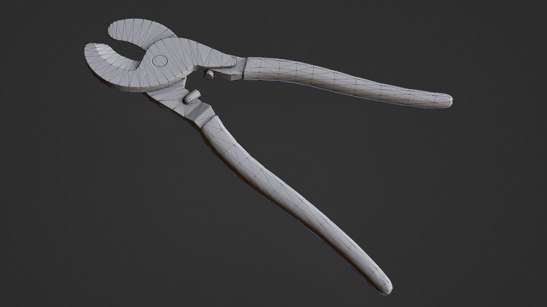 Wire Cutter Low-poly 3D model_7