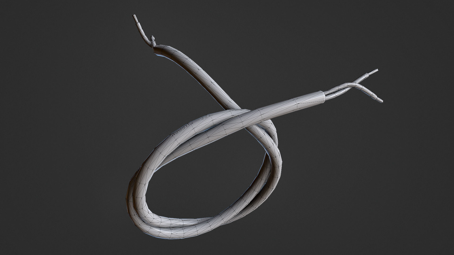 Wire piece Low-poly 3D model_6