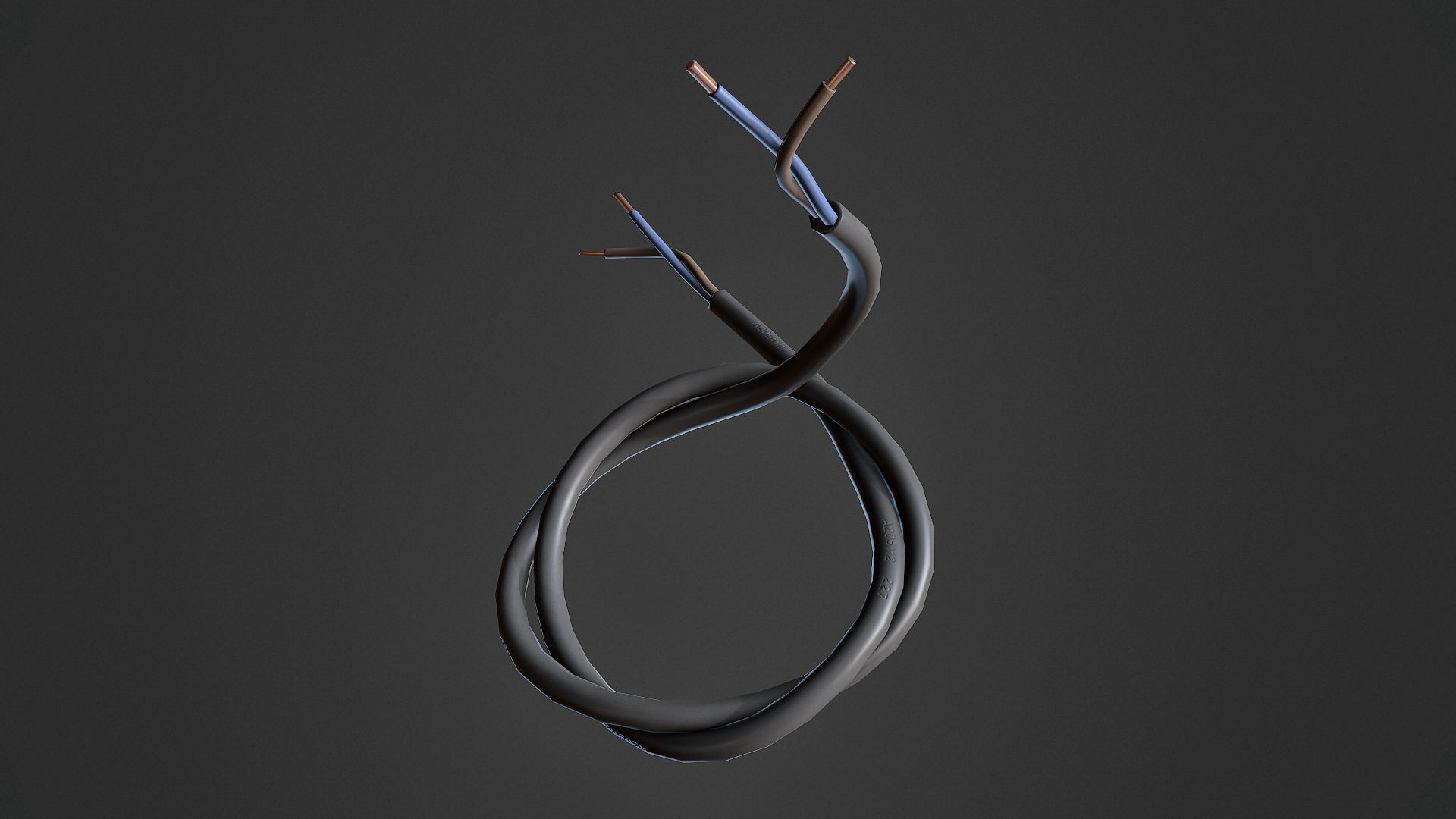 Wire piece Low-poly 3D model_2