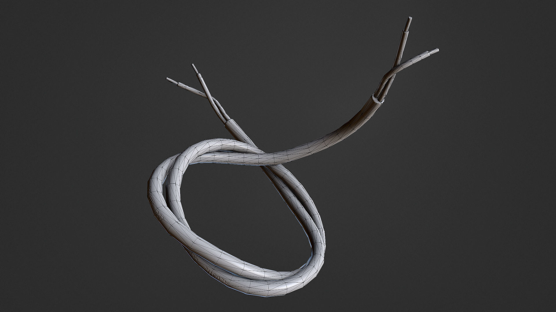 Wire piece Low-poly 3D model_7