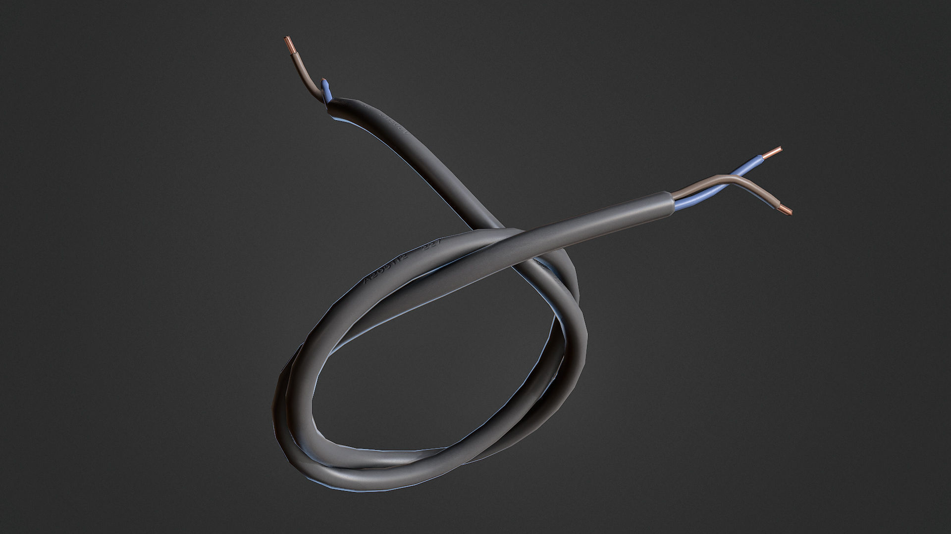 Wire piece Low-poly 3D model_5