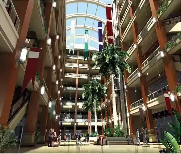 the mall atrium of shopping