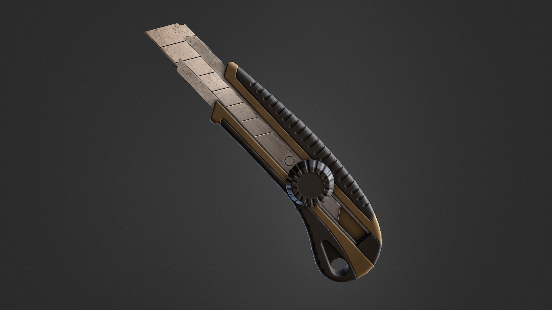 Utility Knife Low-poly 3D model_2