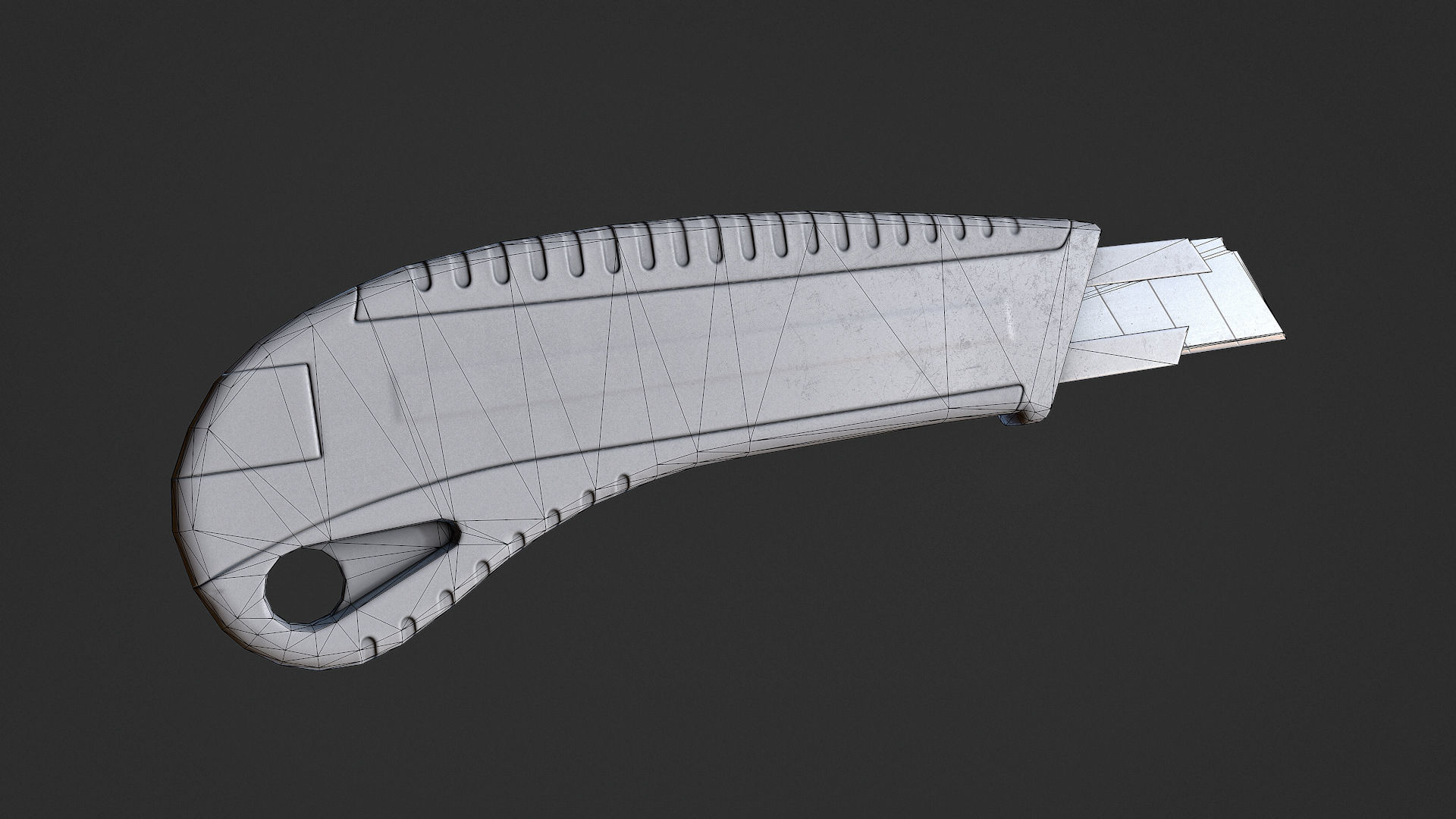 Utility Knife Low-poly 3D model_10